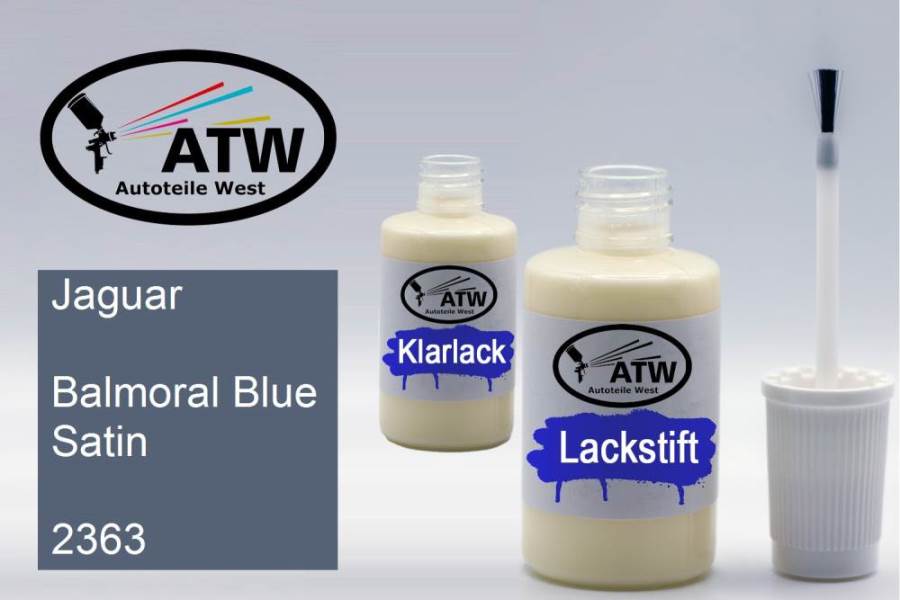 Jaguar, Balmoral Blue Satin, 2363: 20ml Lackstift + 20ml Klarlack - Set, von ATW Autoteile West.